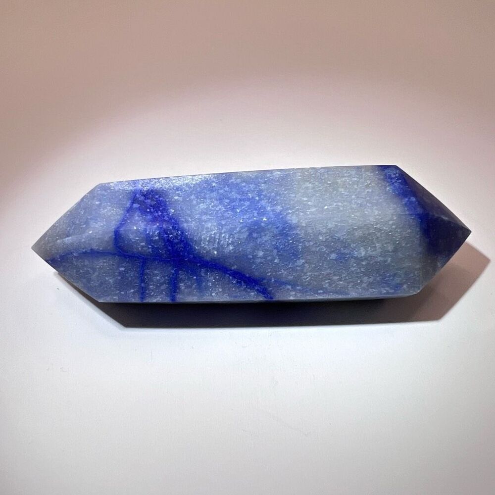 Blue Aventurine Double‎ Terminated Meditation  Wand - Picture 6 of 10